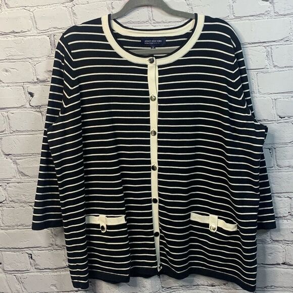 JONE NEW YORK Open Button Front with 2 Pockets - Picture 1 of 7